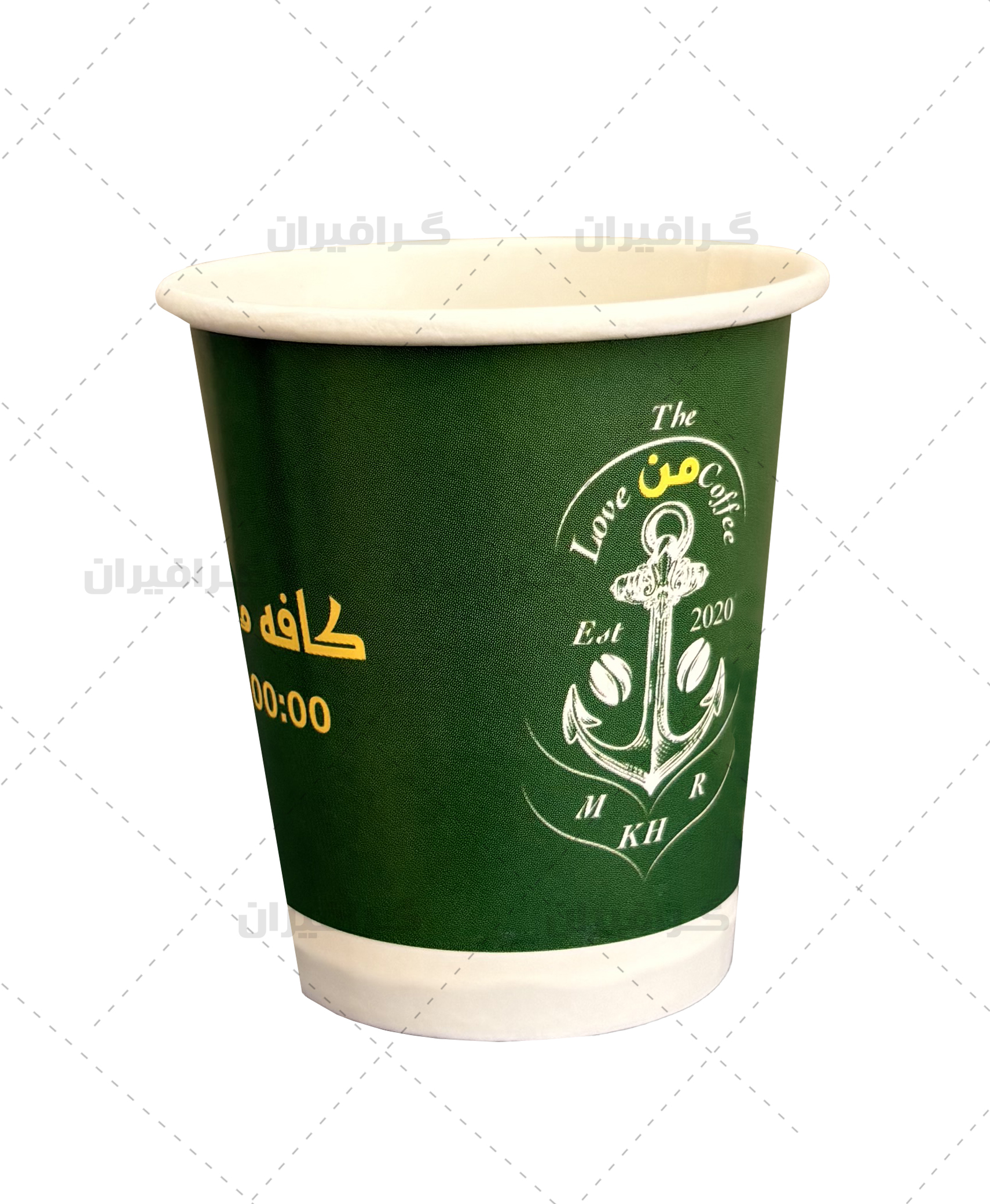 لیوان کاغذی تک جداره ۶۰ سی‌سی | لیوان تبلیغاتی کوچک و اقتصادی